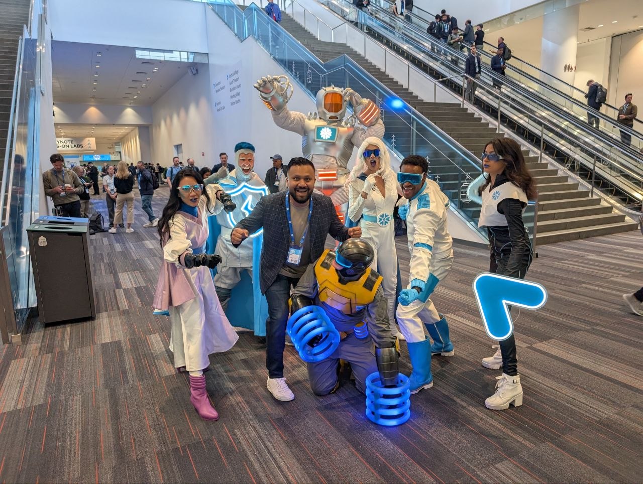 Sam Gupta at Snowflake Summit experience zone